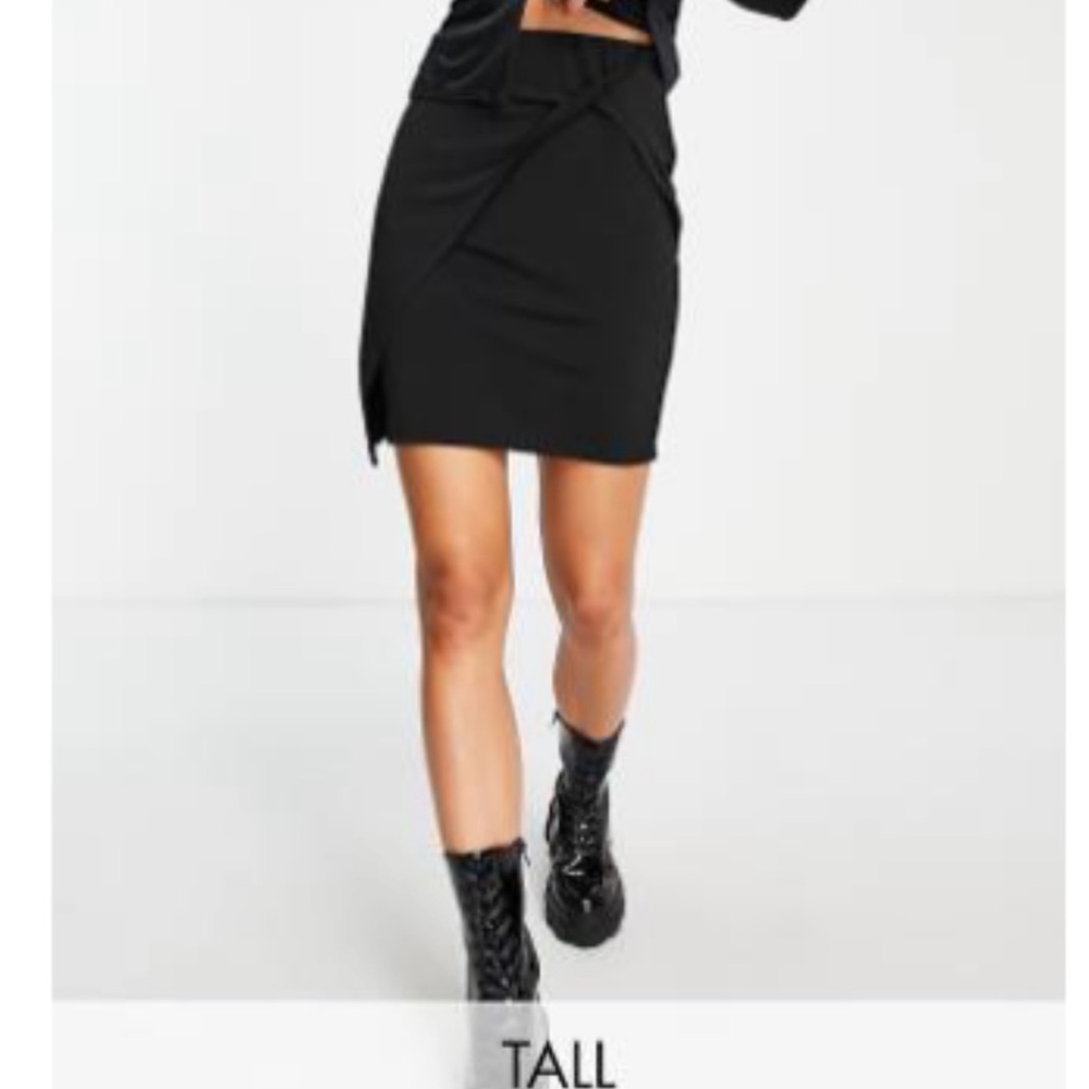 NWT Black Women's Wrap Mini Skirt